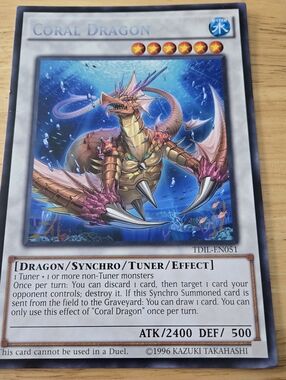 Coral Dragon Yu-Gi-Oh! Oversized Jumbo Trading Card - Blue & Gold Artwork